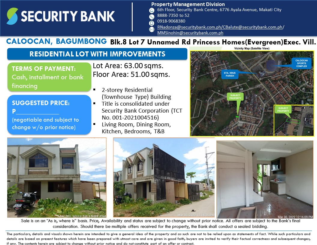 Lot 7 Blk 8 Evergreen Executive Village, Bagumbong, Caloocan City ...